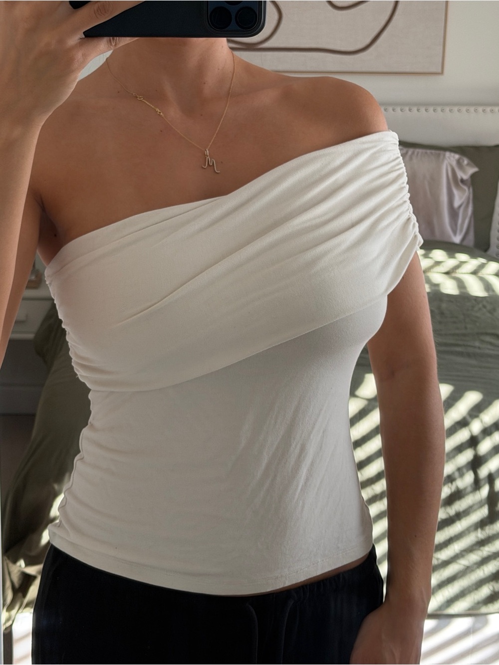 BANANA REPUBLIC One Shoulder Ruched Top